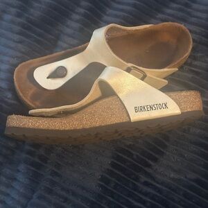 Birkenstock Cream Leather Sandals